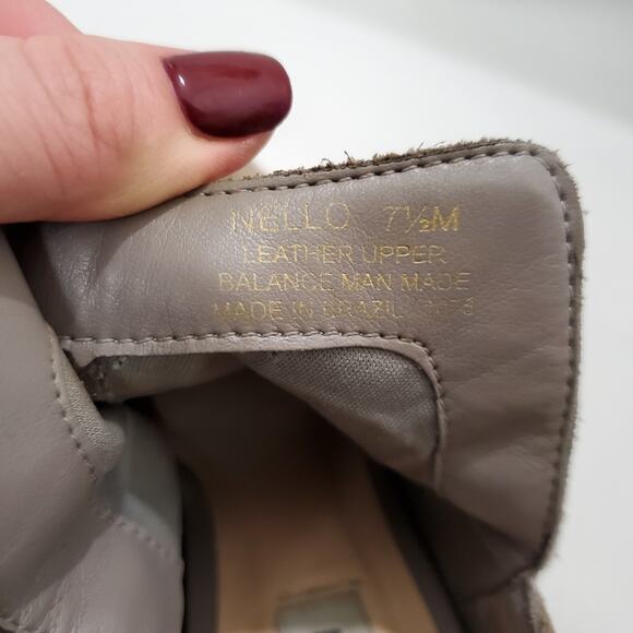 Steve Madden | Nello Taupe Suede Leather Peep Toe Heeled Booties - Picture 7 of 11